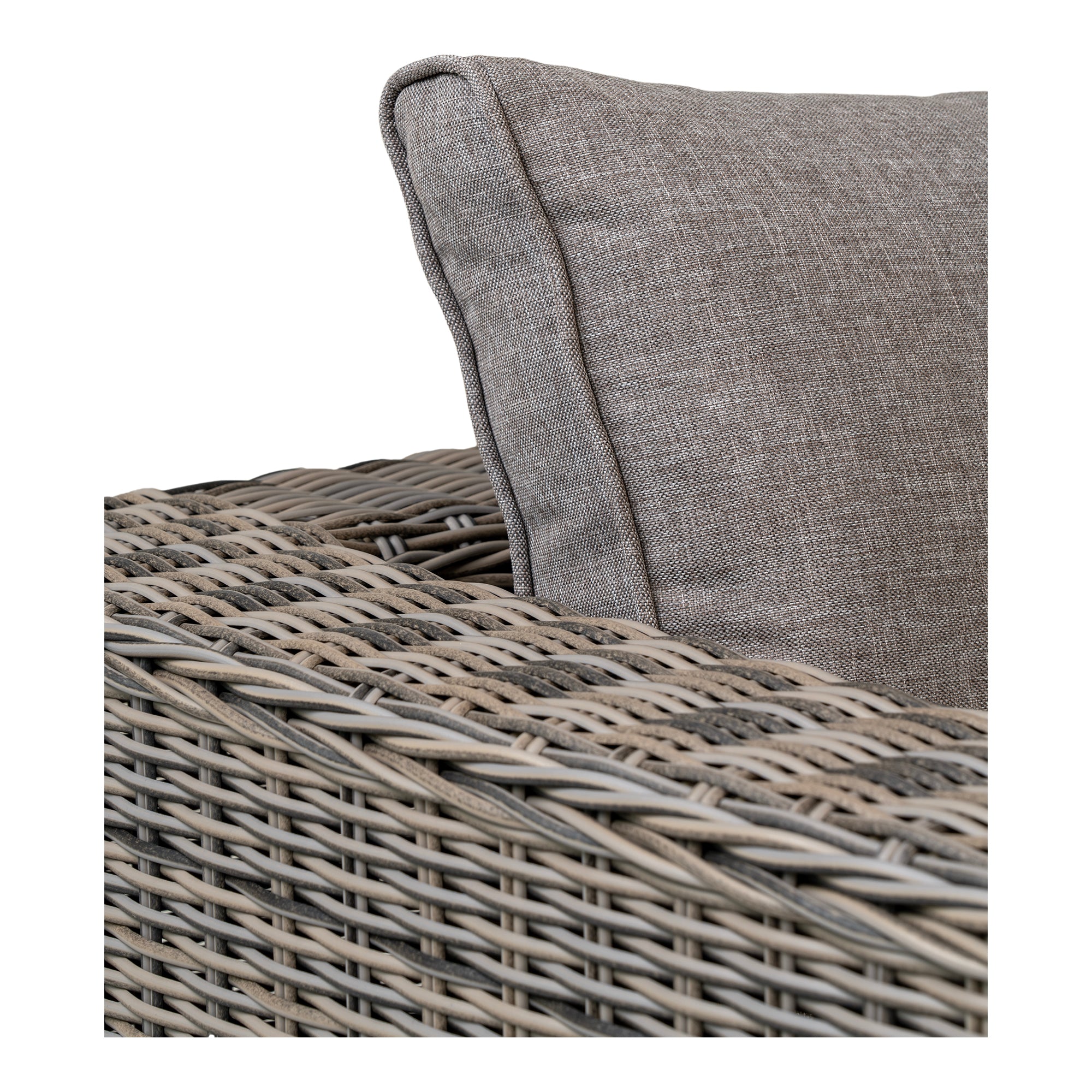 House Nordic Calvi Lounge Set – Luxe Kubu Grey – Polyrattan met Kussens – 4-Delige Set